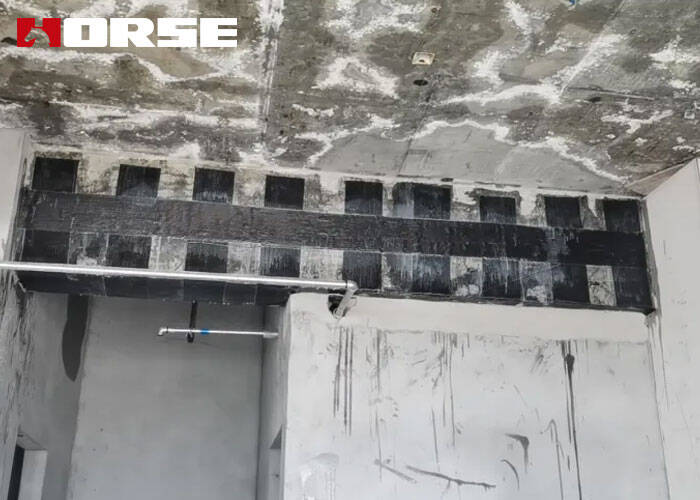 beams strengthened with carbon fiber sheets