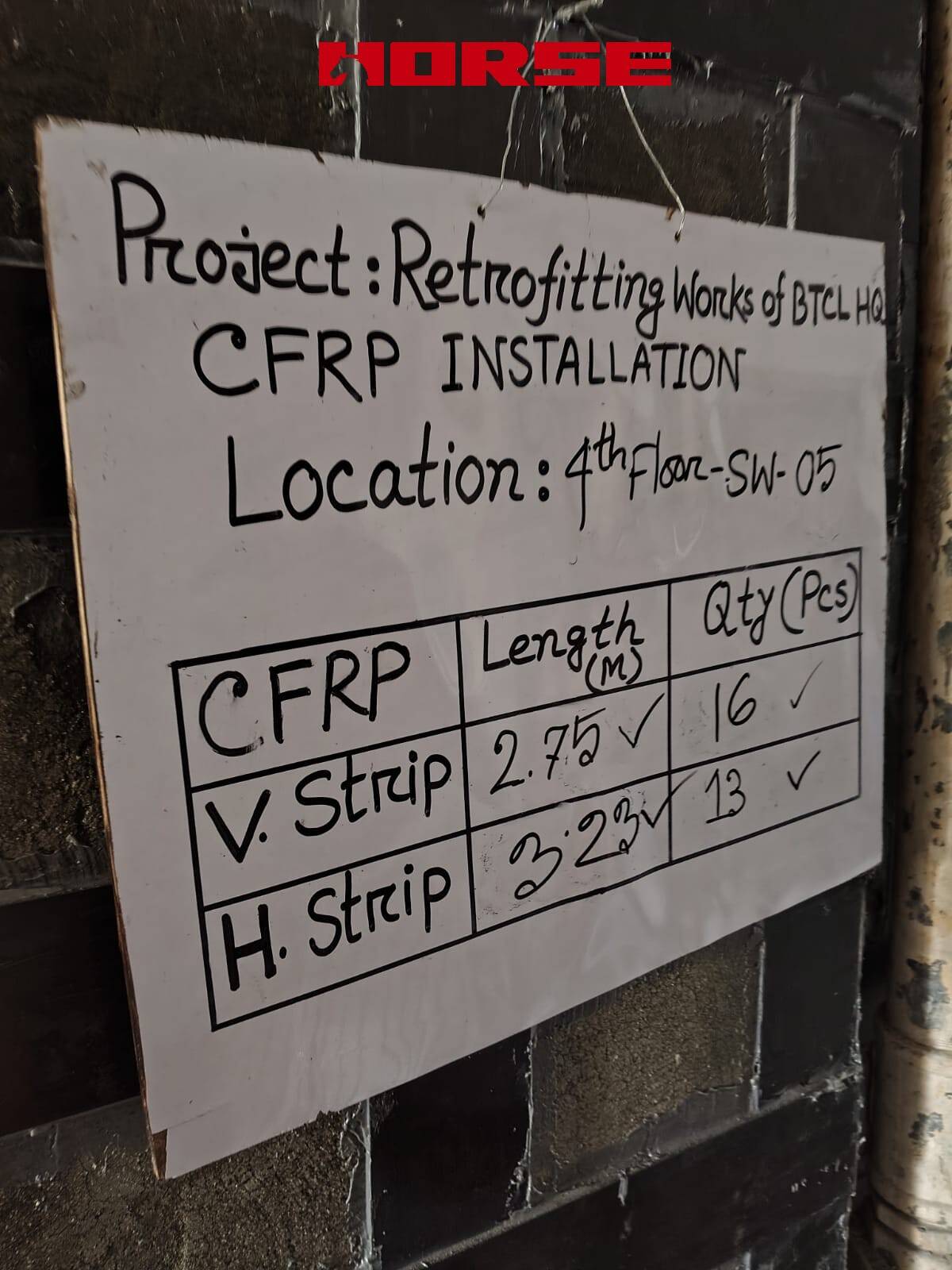 Retrofitting Concrete Walls Using CFRP Laminate