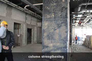 column using carbon fiber sheet